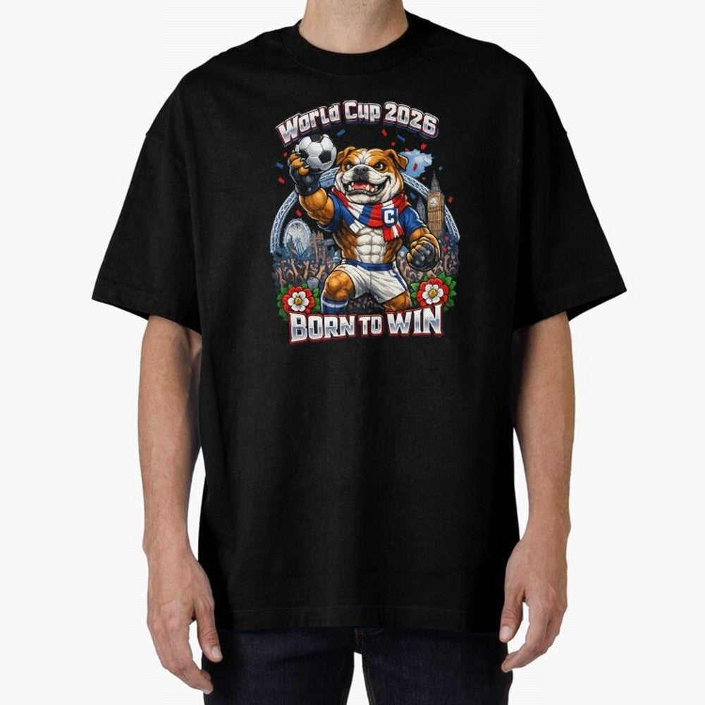 England Bulldog World Cup 2026 Fan Art Classic T-Shirt Represent Football Lovers during FIFA World Cup 2026 USA Canada Mexico for Fans of Mbappe and Neymar and England and Germany, Bringing Stadium Chants, National Pride, Trophy Dreams and