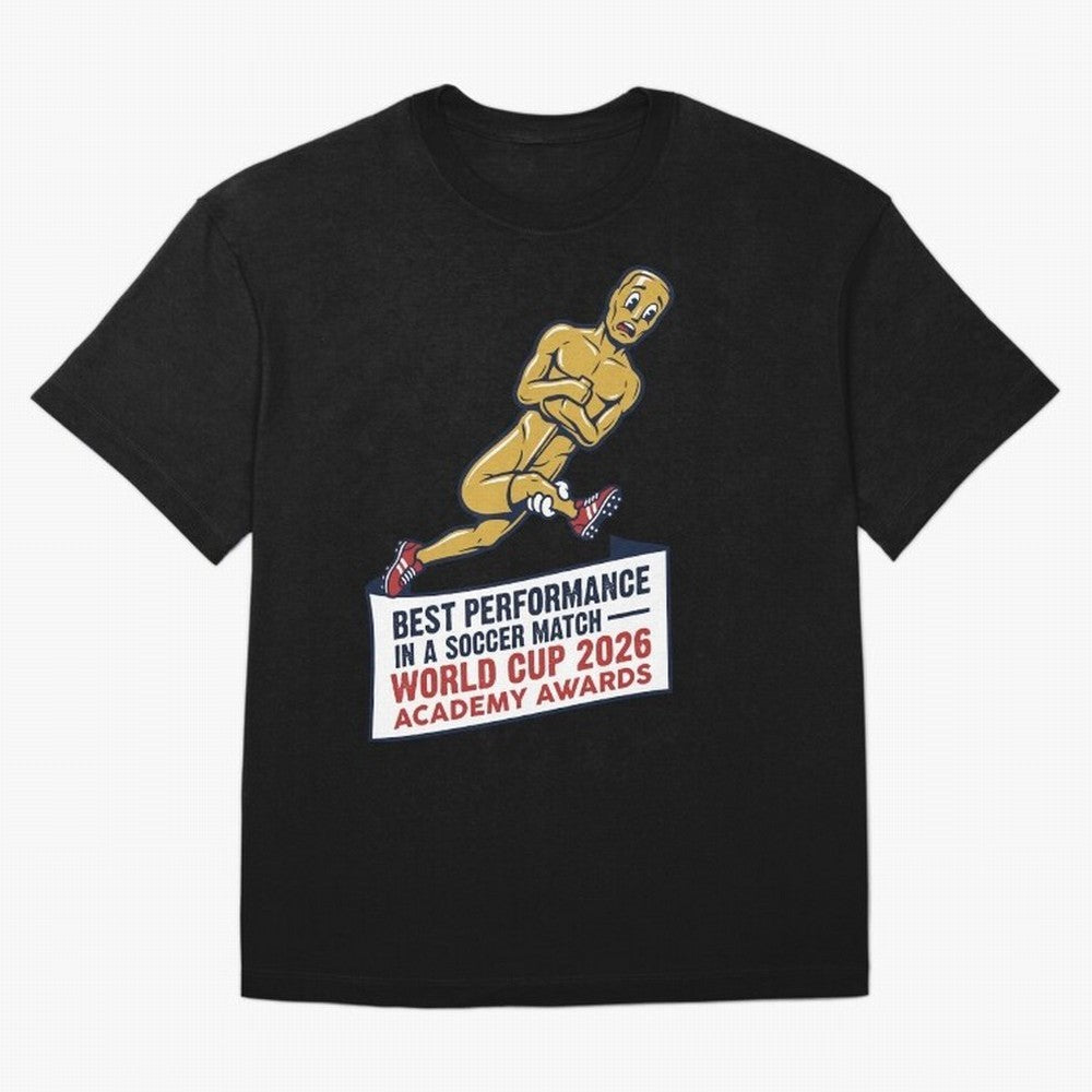 Academy Awards Best Performance Soccer V1 Classic T-Shirt Honor the Beautiful Game during Global Football Passion for FIFA World Cup 2026 USA Canada Mexico, Centered on Haaland and Mbappe, Argentina and Brazil, Football Festival Excitement, Trophy