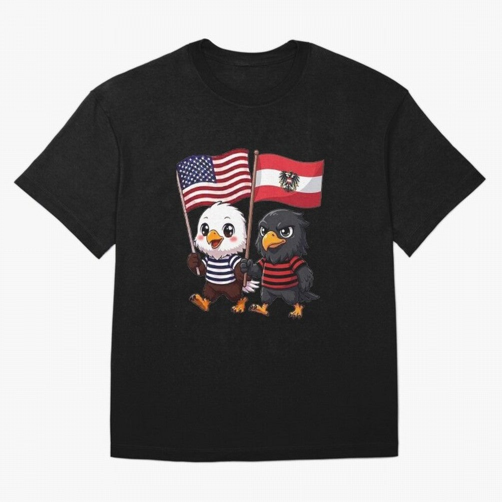 The American eagle and its friend, the Austrian eagle Classic T-Shirt Elevate the FIFA World Cup 2026 Journey through Messi and Cristiano Ronaldo Highlights, France and Portugal Pride, Retro Football Energy, Iconic Rivalries, Trophy Chase Drama and