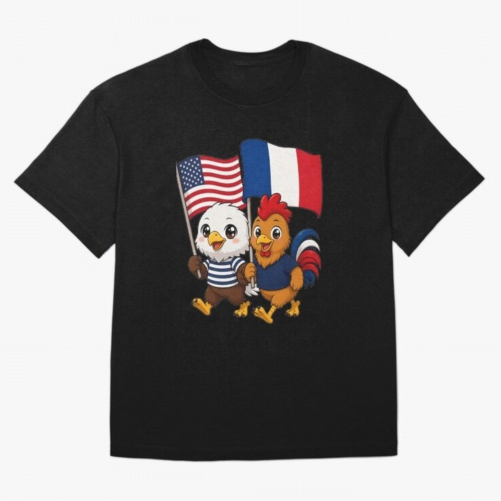 The American eagle and its friend, the French rooster Classic T-Shirt Show Up for the Glory of FIFA World Cup 2026 USA Canada Mexico Spirit, Inspired by Portugal, Haaland, Retro Football Energy, Iconic Rivalries, Trophy Chase Drama and Stadium