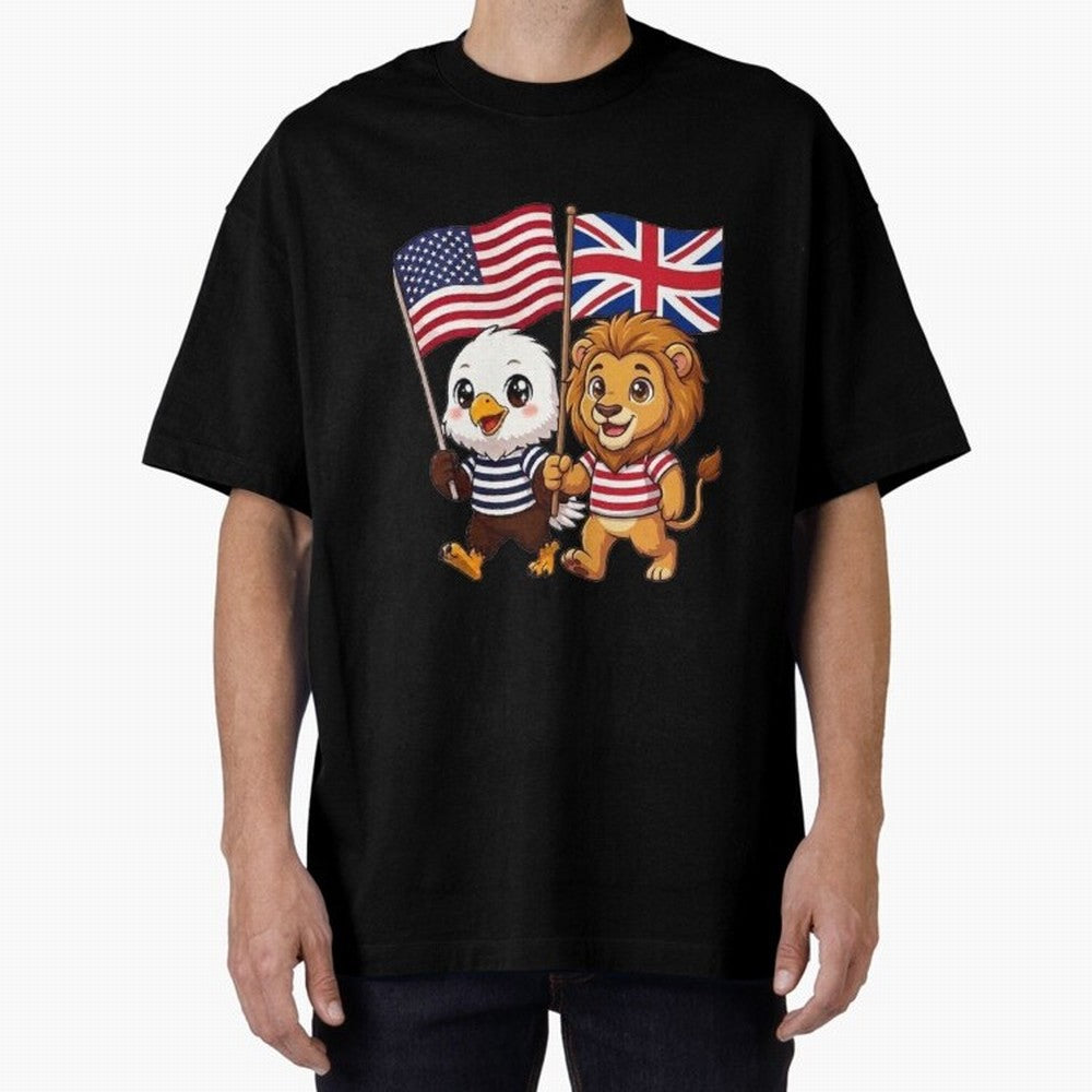 The American eagle and its brothers, the British lion Classic T-Shirt Enjoy the Biggest Football Party of FIFA World Cup 2026 Celebrating Haaland and Mbappe, Portugal Energy, Football Festival Excitement, Trophy Ambitions, Country Rivalries and