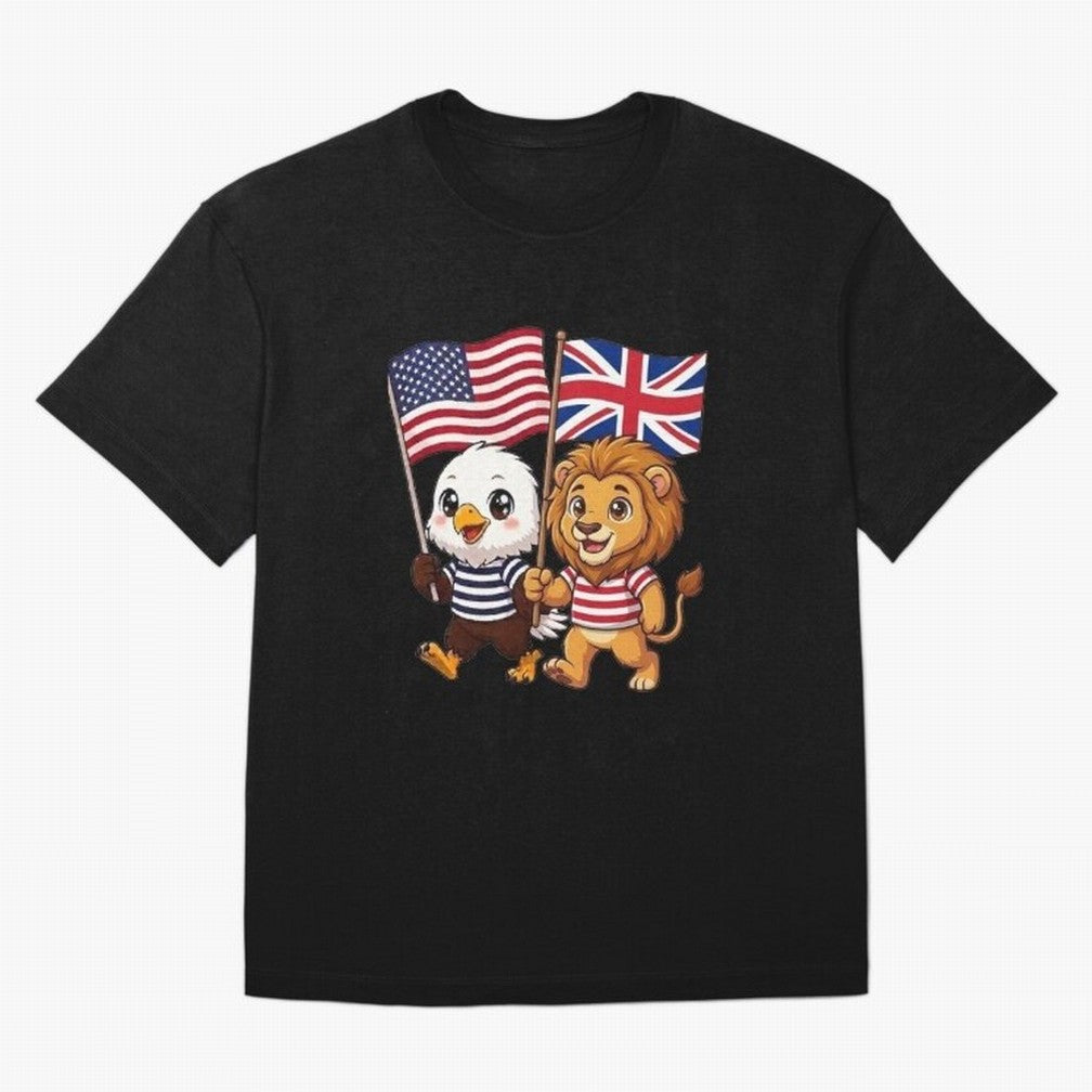 The American eagle and its brothers, the British lion Classic T-Shirt Enjoy the Biggest Football Party of FIFA World Cup 2026 Celebrating Haaland and Mbappe, Portugal Energy, Football Festival Excitement, Trophy Ambitions, Country Rivalries and