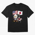 The American eagle and its friend, the Japanese crane Classic T-Shirt Represent Match Day Hype around FIFA World Cup 2026, Messi, Neymar and Mbappe, France and Portugal, Stadium Memories, Football Loyalty, International Chants and Championship