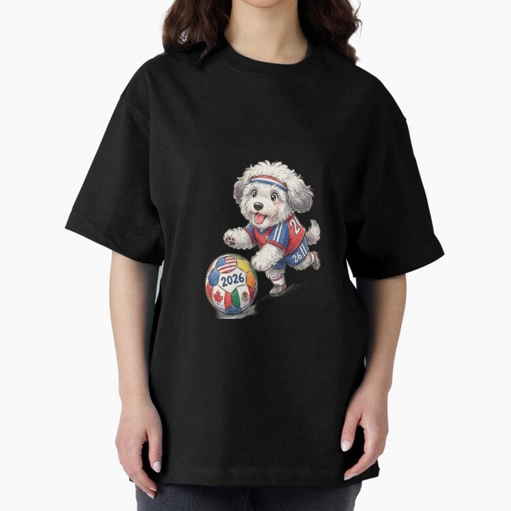 Cute Sheepdog Soccer Star - 2026 World Cup Fluffy Puppy Classic T-Shirt Honor Football Greatness during Match Day Hype around FIFA World Cup 2026, Messi, CR7 and Mbappe, Brazil, Portugal and Argentina, Goal Celebration Energy, Supporter Heritage,