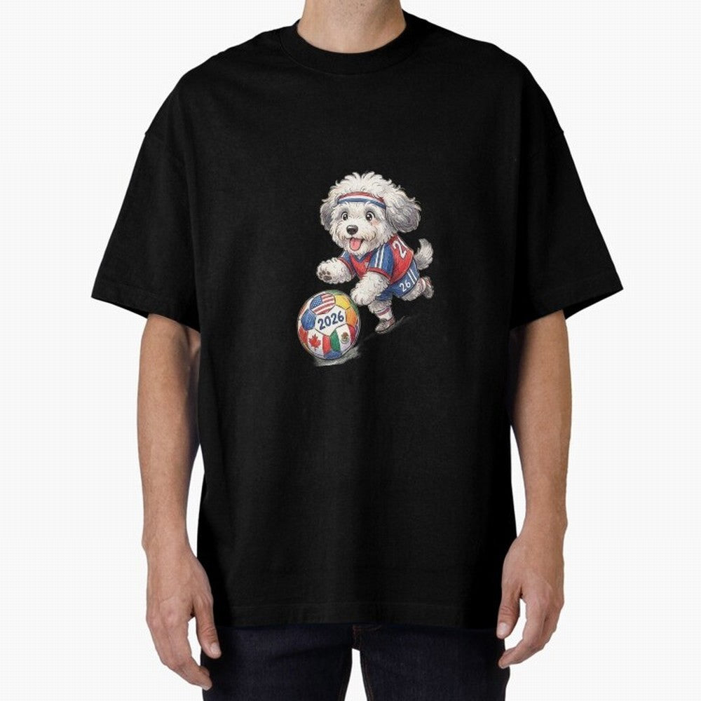 Cute Sheepdog Soccer Star - 2026 World Cup Fluffy Puppy Classic T-Shirt Honor Football Greatness during Match Day Hype around FIFA World Cup 2026, Messi, CR7 and Mbappe, Brazil, Portugal and Argentina, Goal Celebration Energy, Supporter Heritage,