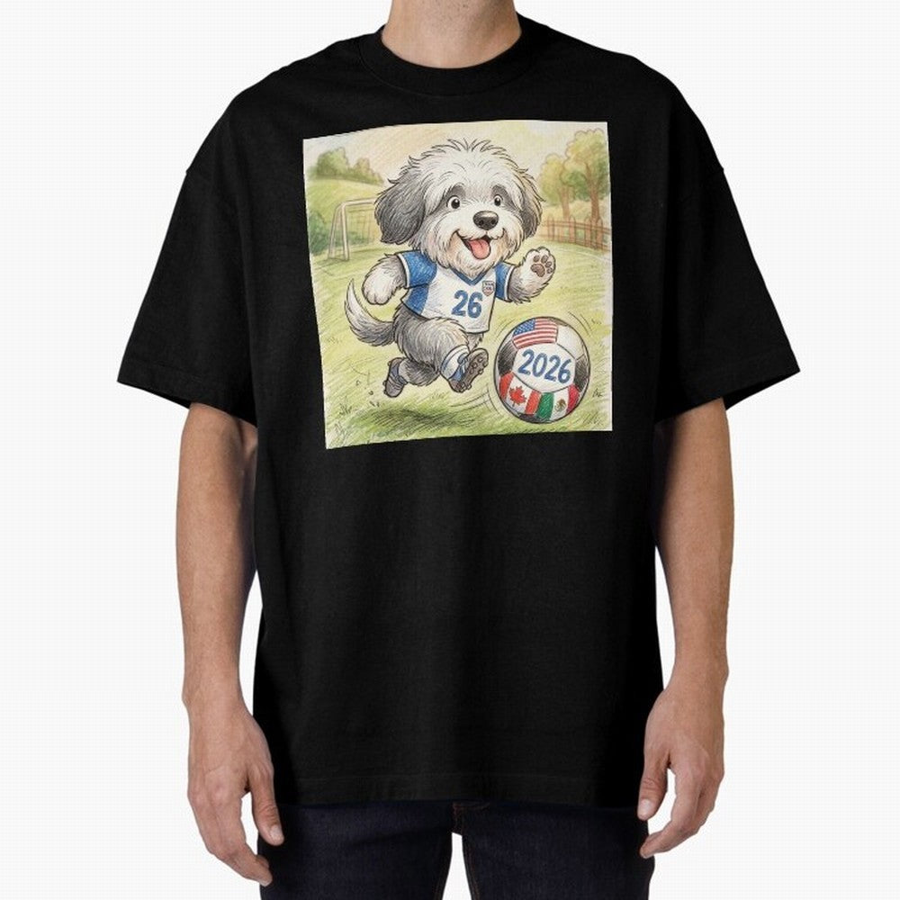 Cute Sheepdog Soccer Star - 2026 World Cup Fluffy Puppy Classic T-Shirt Bring Bold Fan Energy to FIFA World Cup 2026 Spirit, Built around England, France and Netherlands, Neymar, Soccer Culture, Superstar Moments, National Team Dreams and