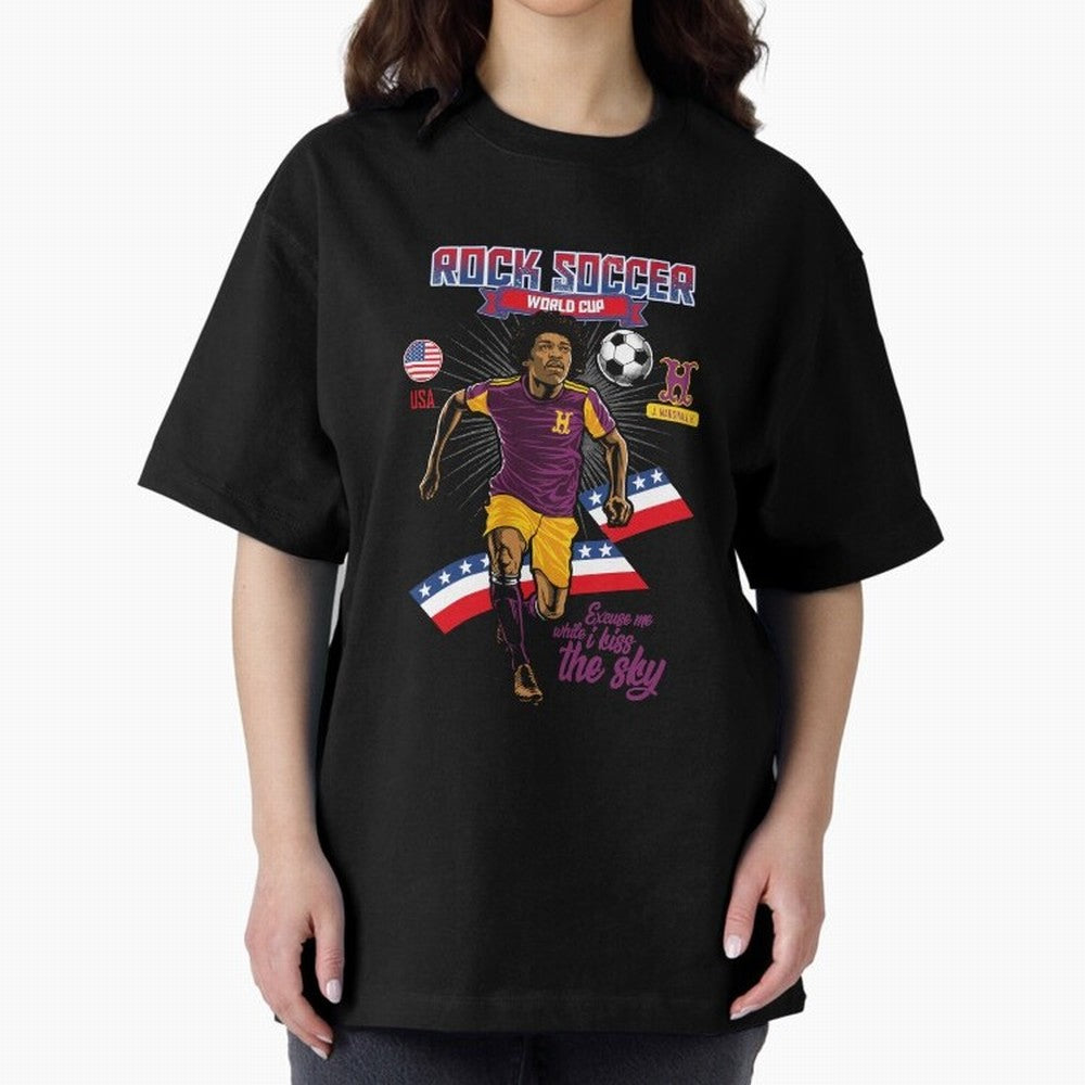 Rock Soccer World Cup Classic T-Shirt Bring World Football Passion into FIFA World Cup 2026 Highlighting Neymar, Haaland and Cristiano Ronaldo, Brazil Energy, Retro Football Energy, Iconic Rivalries, Trophy Chase Drama and Stadium Atmosphere;