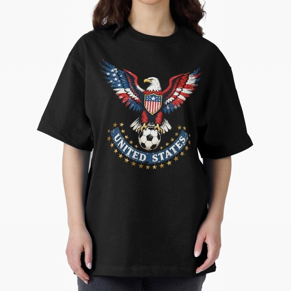 USA Soccer Eagle - United States Football Fan Classic T-Shirt Represent FIFA World Cup 2026 USA Canada Mexico with Cristiano Ronaldo, Germany Energy, Football Festival Excitement, Trophy Ambitions, Country Rivalries and Star Player Buzz; Perfect
