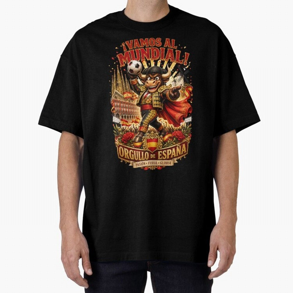 Spain World Cup 2026 Bull Fan Art Classic T-Shirt Feel the FIFA World Cup 2026 Group Stage Journey through Messi and Cristiano Ronaldo Highlights, Argentina and Brazil Pride, Match Day Excitement, Supporter Culture, Golden Goals and Global Football