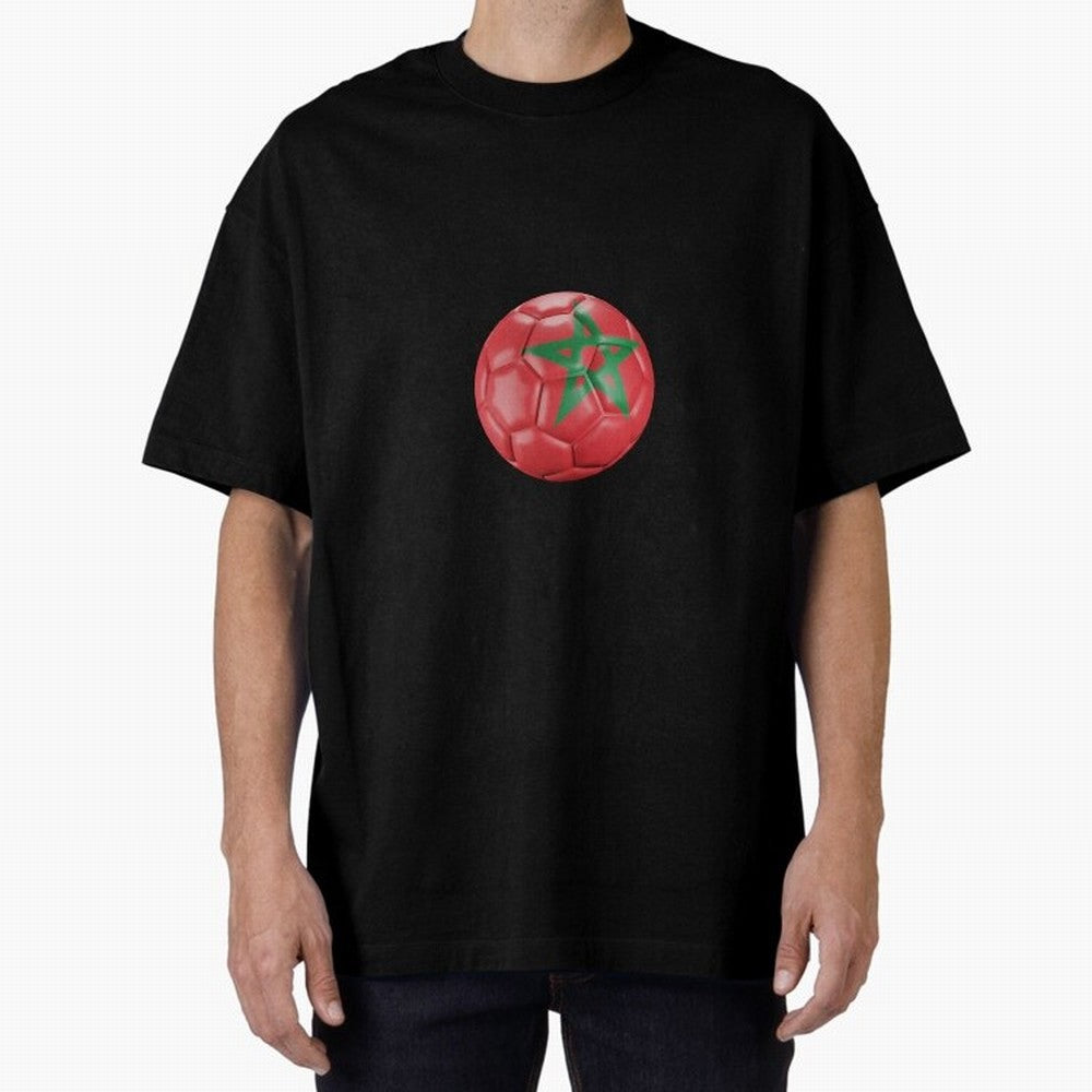 Morocco Ball Classic T-Shirt Celebrate Classic Football Spirit in Global Football Passion for FIFA World Cup 2026 USA Canada Mexico, Featuring Messi and Cristiano Ronaldo, England, France and Netherlands, Football Festival Excitement, Trophy