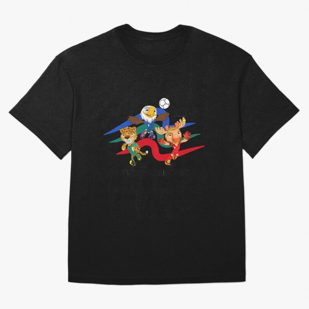 Kids World Cup26 Host Country Mascots Action Classic T-Shirt Back Your Heroes with FIFA World Cup 2026 Group Stage Celebrating Messi, Neymar and Mbappe, England Energy, Football Passion, Legendary Performances, Festival Vibes and Supporter