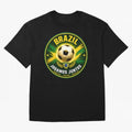 Vibrant and Elegant Brazil Soccer Emblem Classic T-Shirt Discover FIFA World Cup 2026 Group Stage with Messi, Argentina and Brazil Energy, Sports Nostalgia, International Competition, Famous Players and Unforgettable Victories; Perfect for People