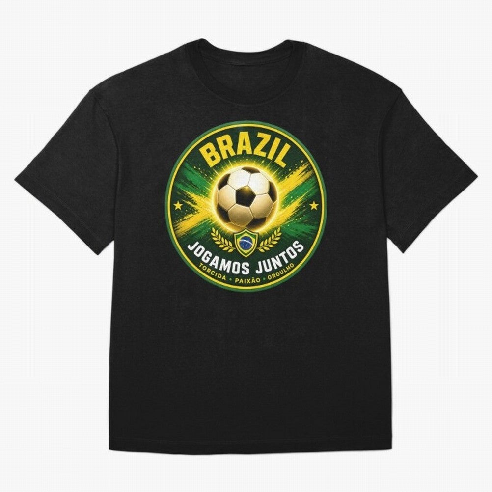 Vibrant and Elegant Brazil Soccer Emblem Classic T-Shirt Discover FIFA World Cup 2026 Group Stage with Messi, Argentina and Brazil Energy, Sports Nostalgia, International Competition, Famous Players and Unforgettable Victories; Perfect for People