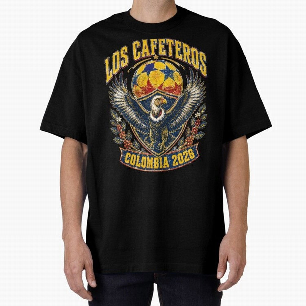 Los Cafeteros Colombia 2026 World Cup Soccer T-Shirt Classic T-Shirt Make the Season About FIFA World Cup 2026 Group Stage for Fans of Messi and Portugal, Spain and Germany, Bringing Championship Spirit, Famous Goals, Roaring Crowds and
