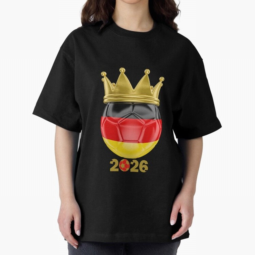 Germany Football Champion Crown 2026 Classic T-Shirt Refresh Match Day Hype around FIFA World Cup 2026 Group Stage, CR7 and Messi, Spain and Netherlands, Champion Mindset, Group Stage Buzz, Knockout Tension and Passionate Fan Culture; Created for