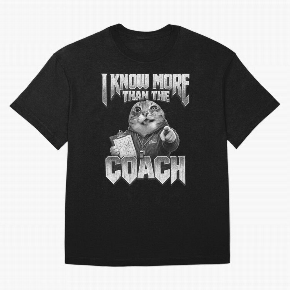 I Know More Than The Coach Funny World Cup 2026 Meme USA Soccer Fan Silly Cat Classic T-Shirt Build FIFA World Cup 2026 Made for Mbappe and Neymar, Germany Energy, Vintage Soccer Flavor, Modern Football Stars, National Flags and Final Night