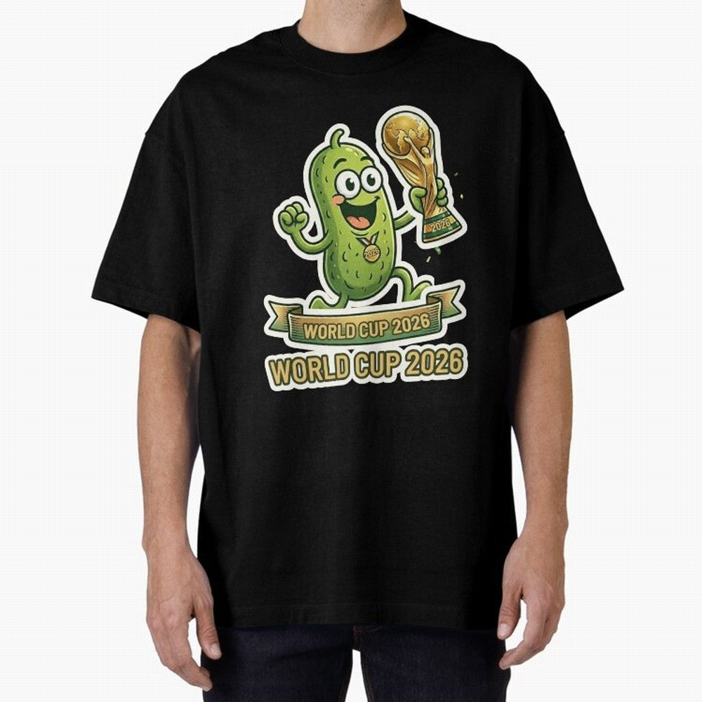 World Cup 2026 Pickle Champion Shirt ¨C Funny Soccer Pickle Mascot Holding Trophy, Cute Football Cartoon Design for Fans Sticker Mug Classic T-Shirt Celebrate Rivalries and Pride in FIFA World Cup 2026 USA Canada Mexico Spirit, Connected to