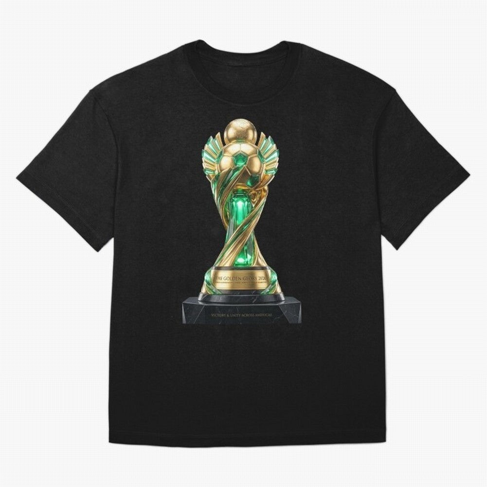 The Golden Glory 2026 - Futurist Soccer Trophy Classic T-Shirt Step into FIFA World Cup 2026 for Fans of Cristiano Ronaldo and France and Portugal, Bringing Retro Football Energy, Iconic Rivalries, Trophy Chase Drama and Stadium Atmosphere; Great
