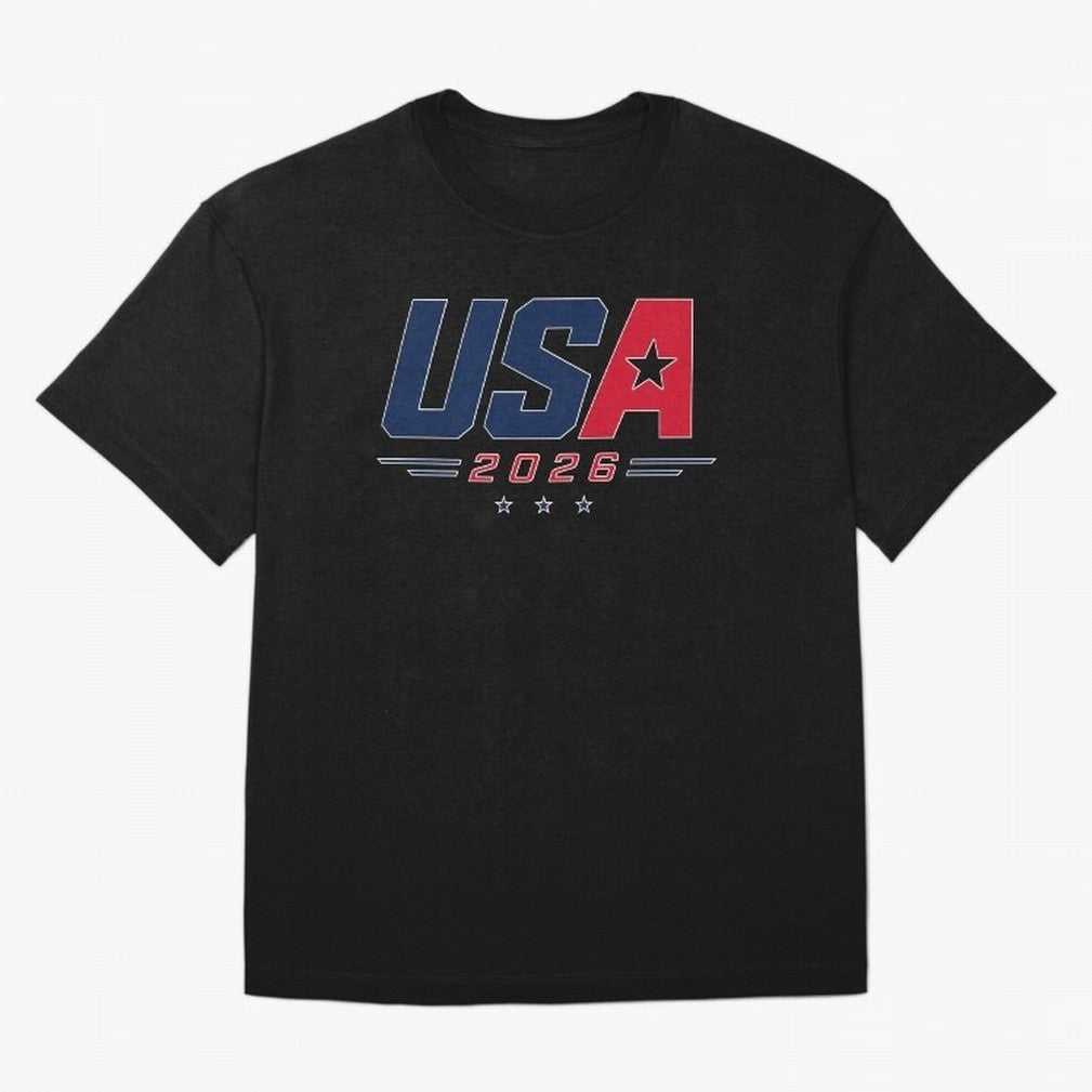 USA 2026 Soccer Fan Shirt | American Football Supporter Minimal Design Classic T-Shirt Feel Match Day Hype around FIFA World Cup 2026, Haaland, Argentina, Football Festival Excitement, Trophy Ambitions, Country Rivalries and Star Player Buzz;