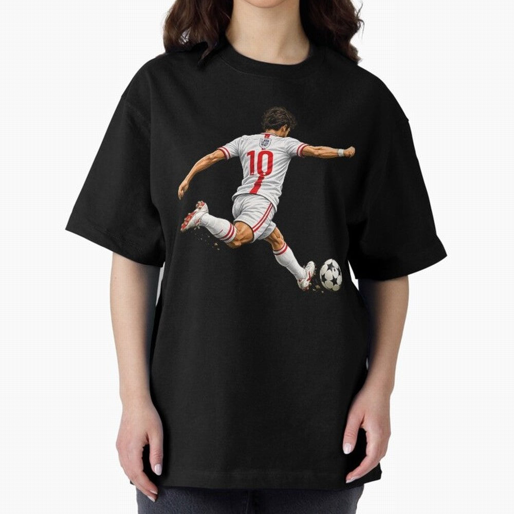England Football Sticker Number 10 Three Lions Classic T-Shirt Support Your Favorite Stars during FIFA World Cup 2026 for Fans of Messi and Cristiano Ronaldo and Brazil, Portugal and Argentina, Bringing Goal Celebration Energy, Supporter Heritage,