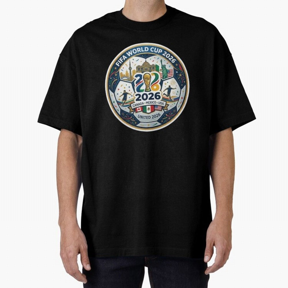 FIFA World Cup 2026 North America Commemorative Emblem Classic T-Shirt Bring Bold Fan Energy to FIFA World Cup 2026 USA Canada Mexico for Fans of Cristiano Ronaldo and Spain, Bringing Retro Football Energy, Iconic Rivalries, Trophy Chase Drama and