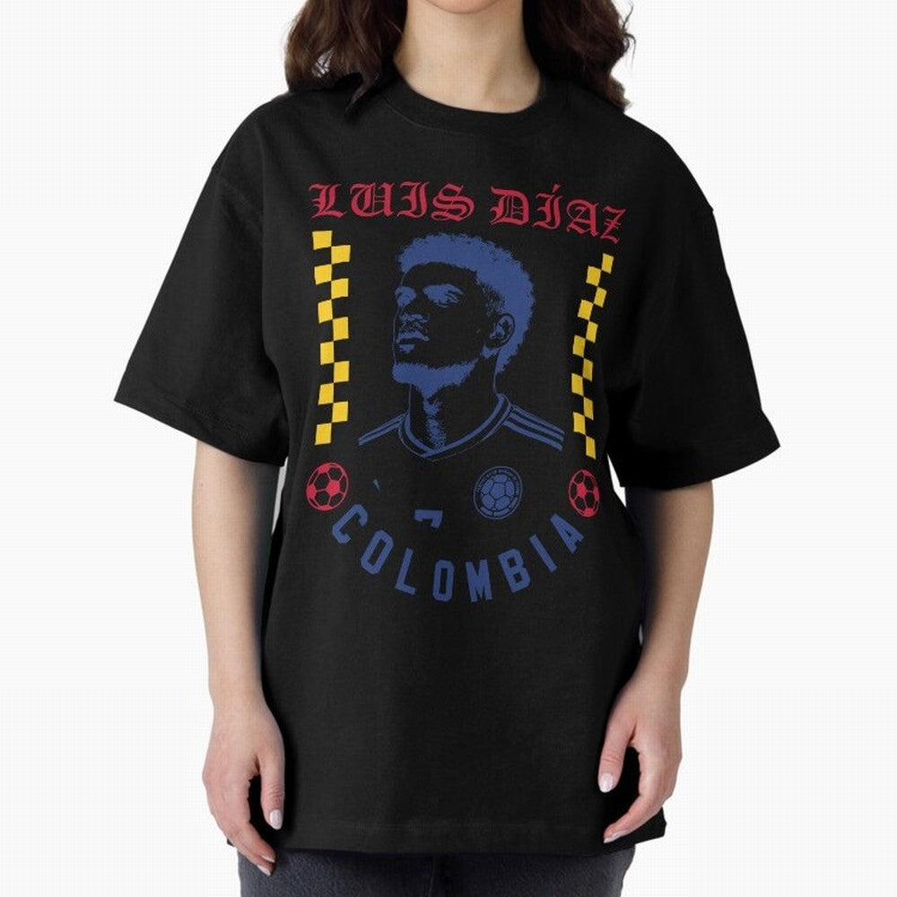 Luis D¨ªaz Colombia Soccer Star Retro Football Fan Design Classic T-Shirt Follow the Road to the FIFA World Cup 2026 USA Canada Mexico Journey through Messi, Neymar and Mbappe Highlights, Portugal, Spain and Germany Pride, Football Passion,