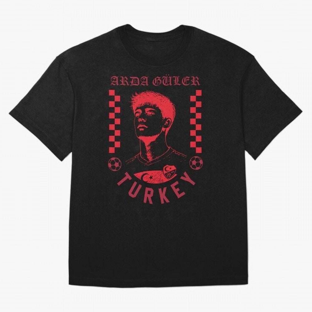 Arda G¨¹ler Turkey Soccer Legend Retro Football Fan Design Classic T-Shirt Fuel FIFA World Cup 2026 for Fans of Haaland and England, Bringing Vintage Soccer Flavor, Modern Football Stars, National Flags and Final Night Emotion; Made for Collectors