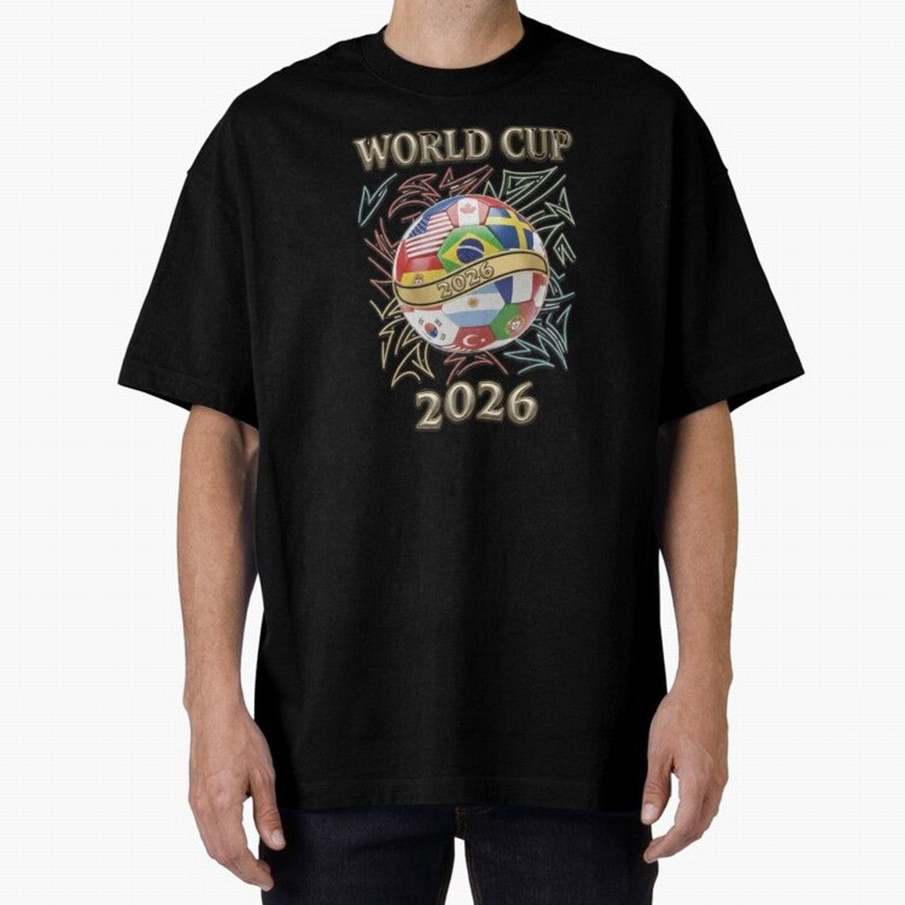 2026 World Cup Soccer Ball Flags - Global Football Championship Celebration Classic T-Shirt Show Match Day Excitement for FIFA World Cup 2026 USA Canada Mexico Spirit, Centered on Netherlands, Haaland, Stadium Memories, Football Loyalty,