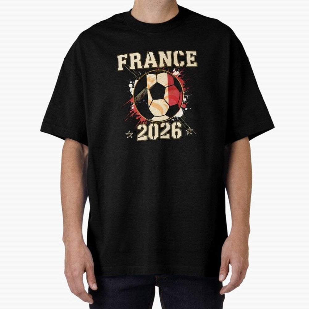 Front Print France Soccer World Cup 2026 - French Fan Gift T-Shirt_84561762 Classic T-Shirt Follow the Road to Match Day Hype around FIFA World Cup 2026, CR7, France and Portugal, Fan Favorite Moments, National Team Passion, Big Match Drama and