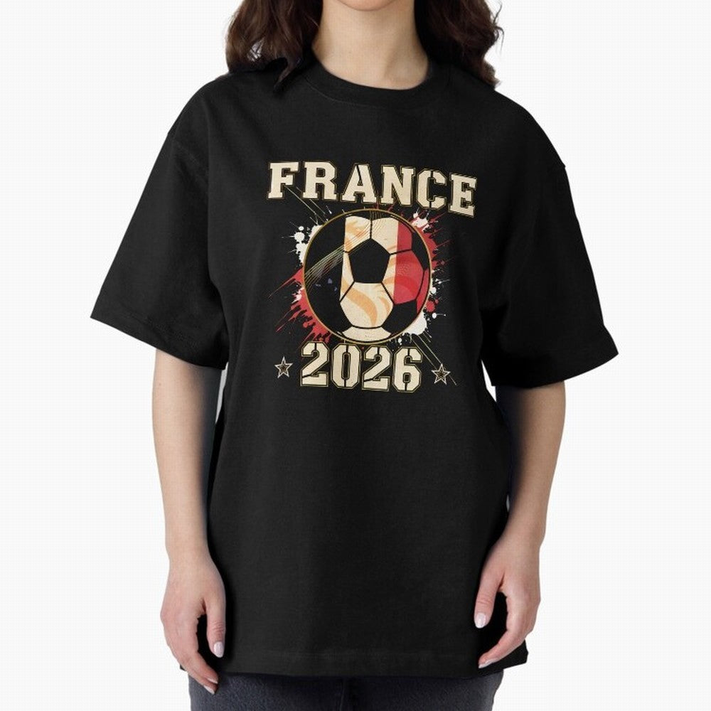 Front Print France Soccer World Cup 2026 - French Fan Gift T-Shirt_84561762 Classic T-Shirt Follow the Road to Match Day Hype around FIFA World Cup 2026, CR7, France and Portugal, Fan Favorite Moments, National Team Passion, Big Match Drama and