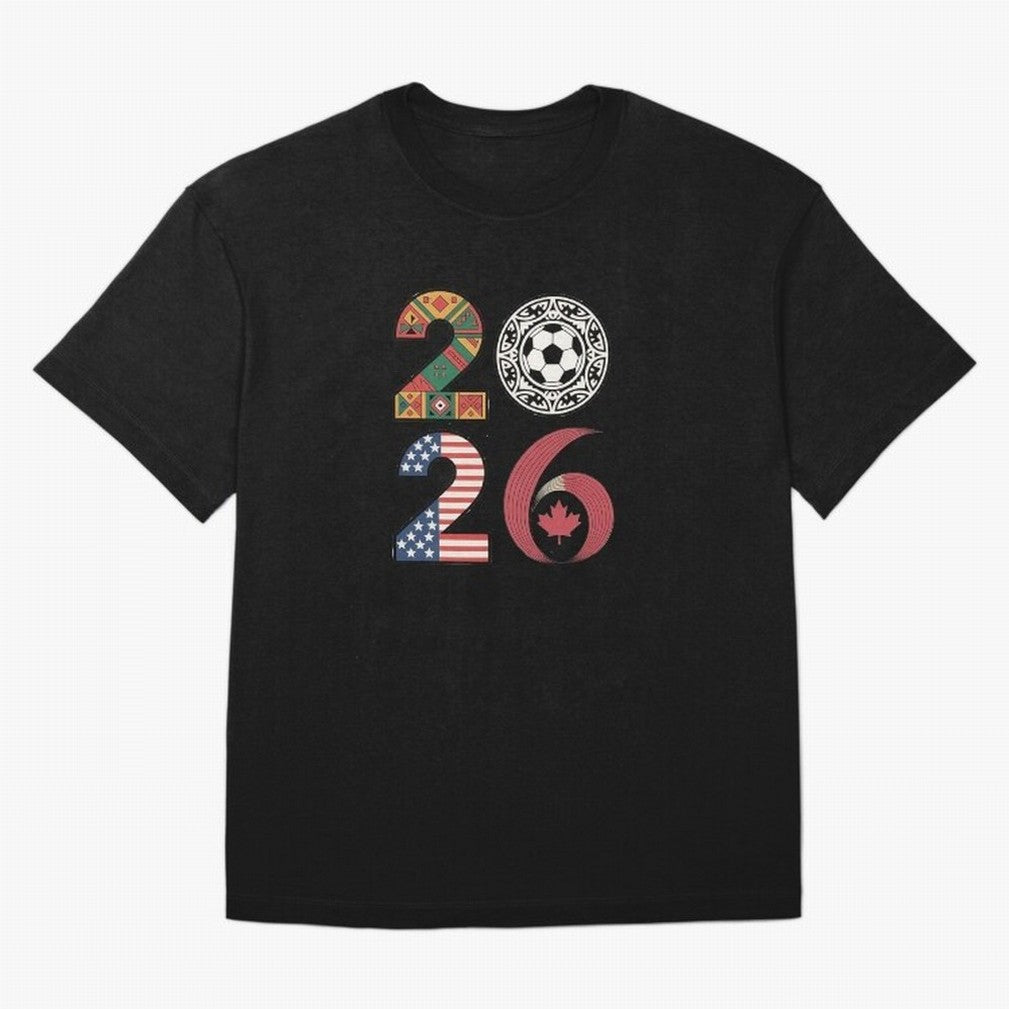 2026 Football Countries Design ¨C USA, Canada & Mexico Inspired Art Oversized T-Shirt Bring Champion Energy into FIFA World Cup 2026 USA Canada Mexico for Fans of CR7 and Argentina, Bringing Supporter Pride, Iconic Celebrations, Legendary Names and