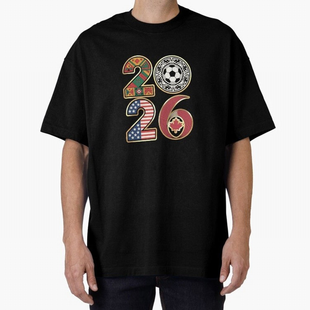 2026 Football Countries Design ¨C USA, Canada & Mexico Inspired Art Oversized T-Shirt Make the Season About FIFA World Cup 2026 Group Stage Spirit, Inspired by Portugal, Spain and Germany, Neymar, Haaland and Cristiano Ronaldo, Tournament Hype,