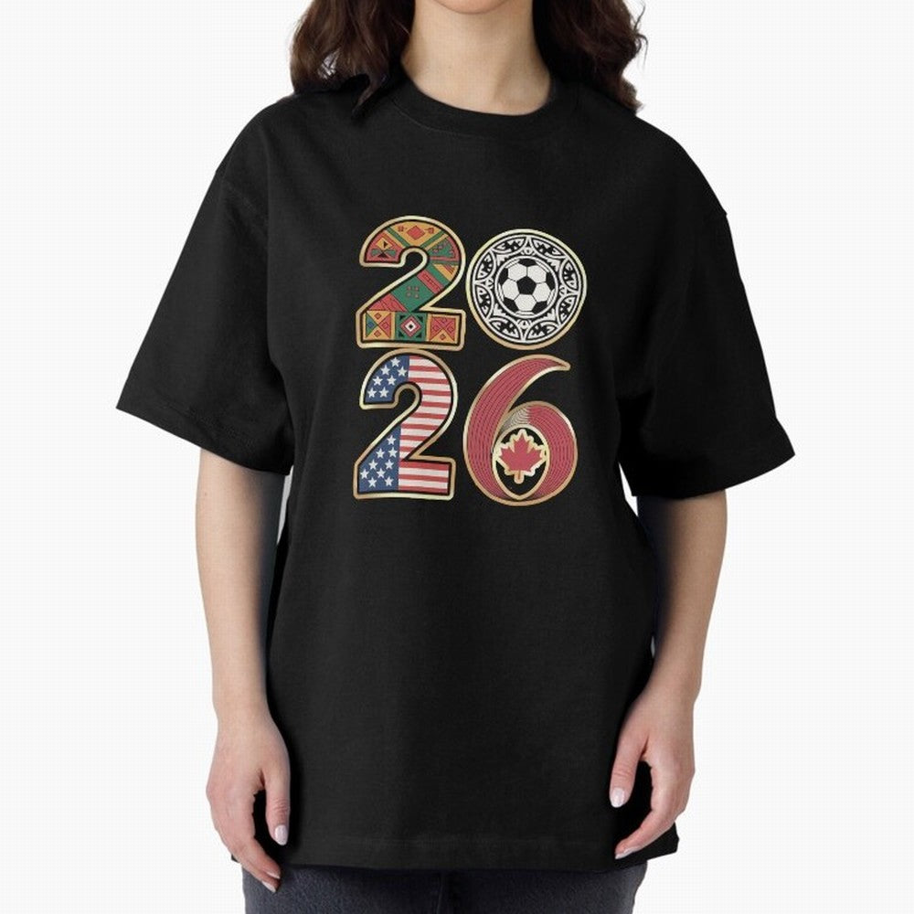 2026 Football Countries Design ¨C USA, Canada & Mexico Inspired Art Oversized T-Shirt Make the Season About FIFA World Cup 2026 Group Stage Spirit, Inspired by Portugal, Spain and Germany, Neymar, Haaland and Cristiano Ronaldo, Tournament Hype,