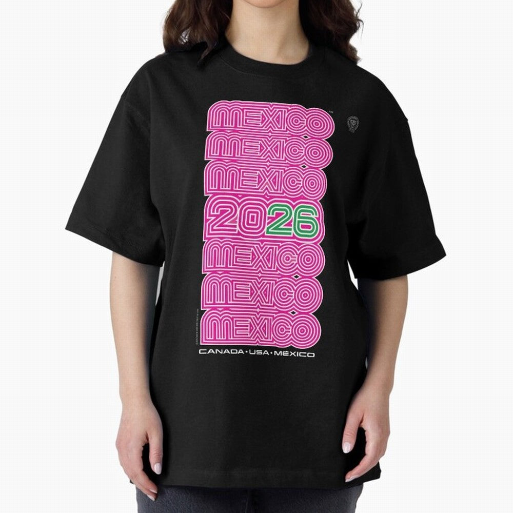 Mexico Retro Soccer 26 ¨C Canada USA Mexico 26¨C Bold Vintage Typography Oversized T-Shirt Honor Football Greatness during Match Day Hype around FIFA World Cup 2026, Haaland and Mbappe, Argentina and Brazil, Fan Favorite Moments, National Team