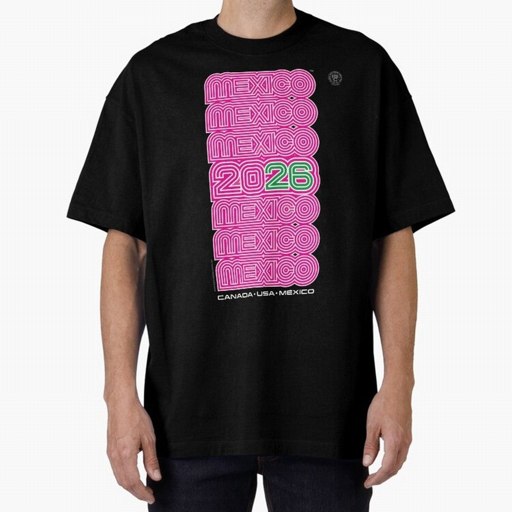 Mexico Retro Soccer 26 ¨C Canada USA Mexico 26¨C Bold Vintage Typography Oversized T-Shirt Honor Football Greatness during Match Day Hype around FIFA World Cup 2026, Haaland and Mbappe, Argentina and Brazil, Fan Favorite Moments, National Team