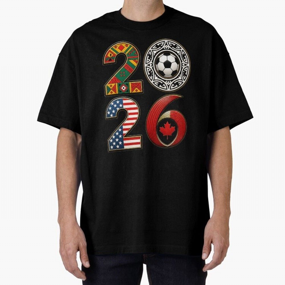 United 2026 Soccer Fan - North America Host Countries Oversized T-Shirt Bring Supporter Culture to FIFA World Cup 2026 Group Stage Inspired by Haaland and Mbappe, England Energy, Champion Mindset, Group Stage Buzz, Knockout Tension and Passionate