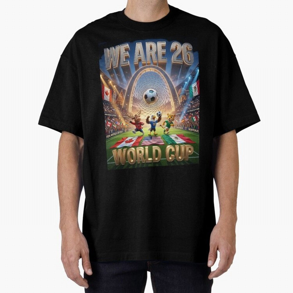 World cup 2026 Oversized T-Shirt Spotlight Match Day Hype around FIFA World Cup 2026 USA Canada Mexico, Neymar, Haaland and Cristiano Ronaldo, England, France and Netherlands, Fan Favorite Moments, National Team Passion, Big Match Drama and Soccer