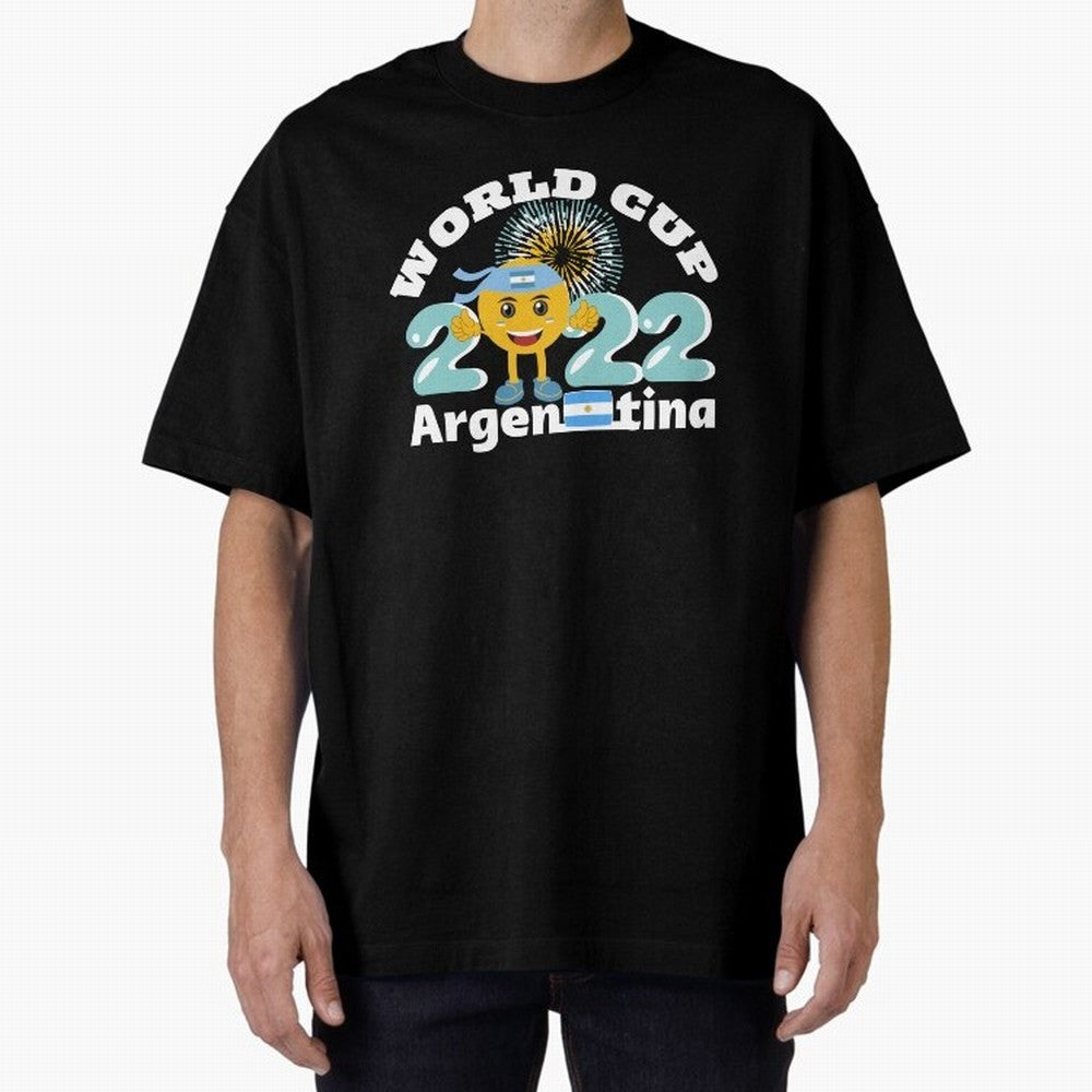 Football World Cup 2022 Winner. Argentina 2022. Oversized T-Shirt Celebrate the Biggest Stage of FIFA World Cup 2026 USA Canada Mexico for Fans of Cristiano Ronaldo and France and Portugal, Bringing Worldwide Fan Energy, Dramatic Goals, Stadium