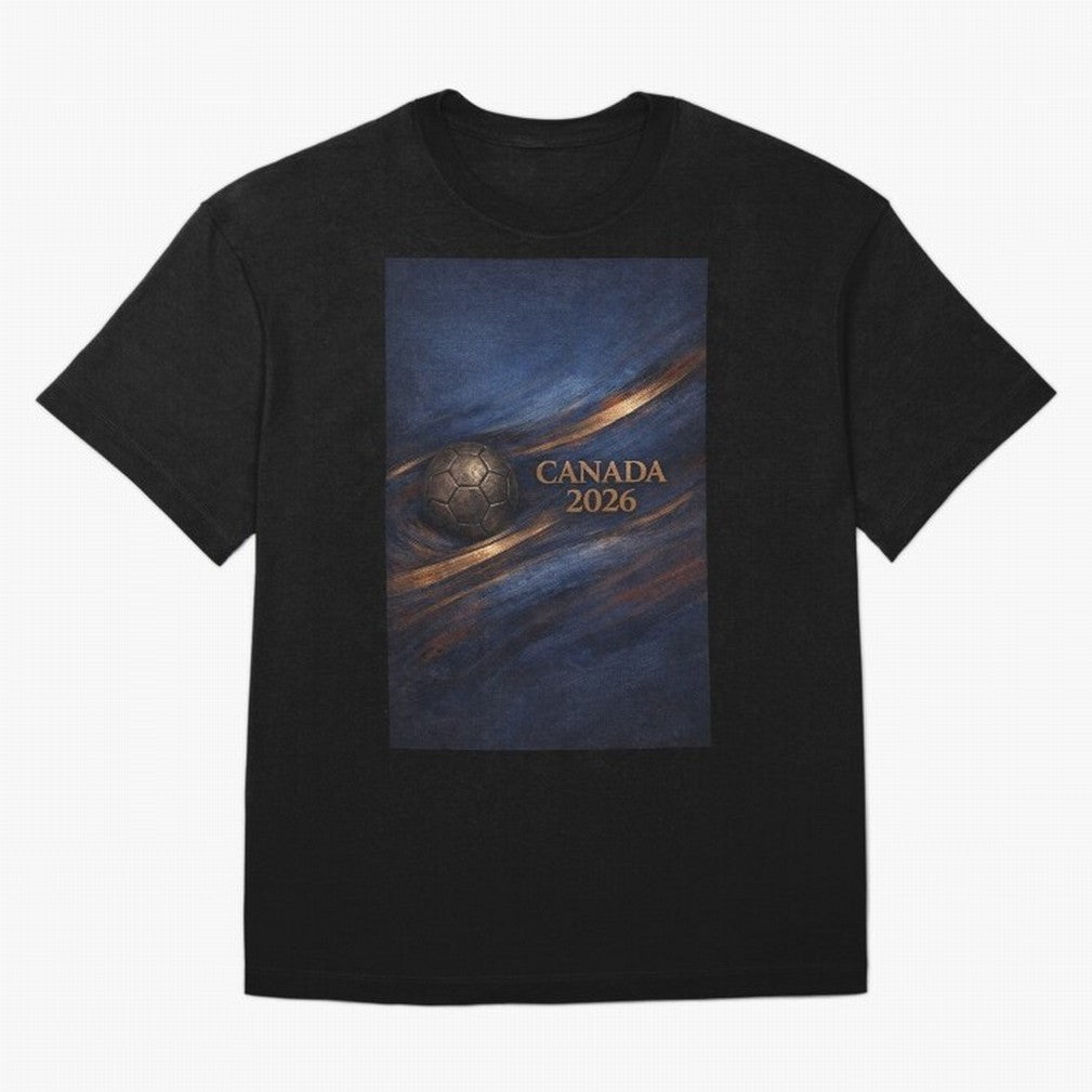 Canada 2026 Soccer Inspired Design Oversized T-Shirt Follow the Road to FIFA World Cup 2026 USA Canada Mexico for Fans of Cristiano Ronaldo and Argentina and Brazil, Bringing Champion Mindset, Group Stage Buzz, Knockout Tension and Passionate Fan