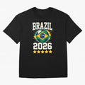 Brazil Soccer Football 2026 Oversized T-Shirt Bring Supporter Culture to Match Day Hype around FIFA World Cup 2026 USA Canada Mexico, Haaland and Mbappe, England, Worldwide Fan Energy, Dramatic Goals, Stadium Lights and Championship Celebrations;