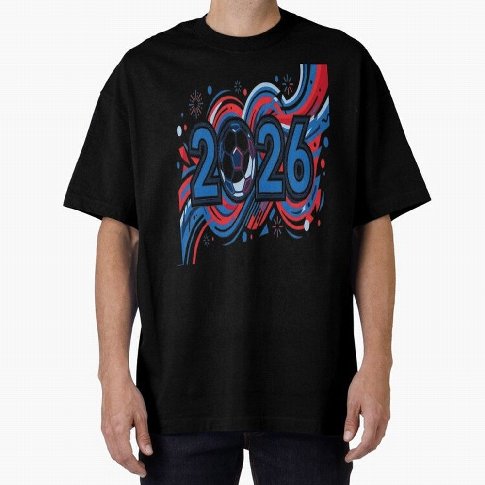 Football 2026 Oversized T-Shirt Feel the Roar of Global Football Passion for FIFA World Cup 2026, Celebrating Neymar, Haaland and Cristiano Ronaldo, Germany, Global Supporter Spirit, Legendary Goals, National Colors and Tournament Celebration;