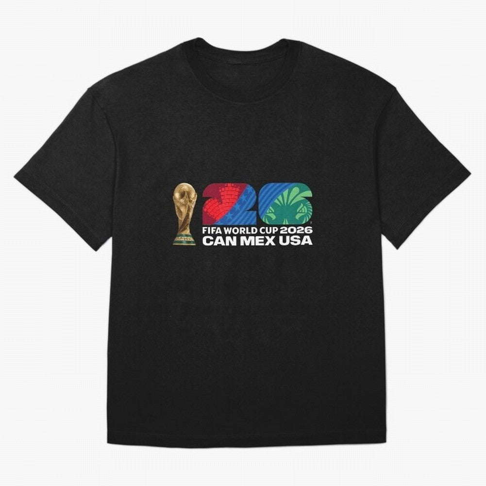 World Cup26 Host Country Trophy Oversized T-Shirt Honor Champions and Dreams in the FIFA World Cup 2026 USA Canada Mexico Journey through Messi and Cristiano Ronaldo Highlights, Spain and Netherlands Pride, Champion Mindset, Group Stage Buzz,