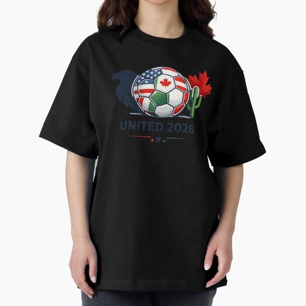 World Cup 2026 United Soccer Design Oversized T-Shirt Stand with FIFA World Cup 2026 Group Stage Spirit, with Germany, Neymar, Classic Soccer Heritage, Championship Pressure, Fan Loyalty and International Pride; Built for Supporters Chasing Trophy