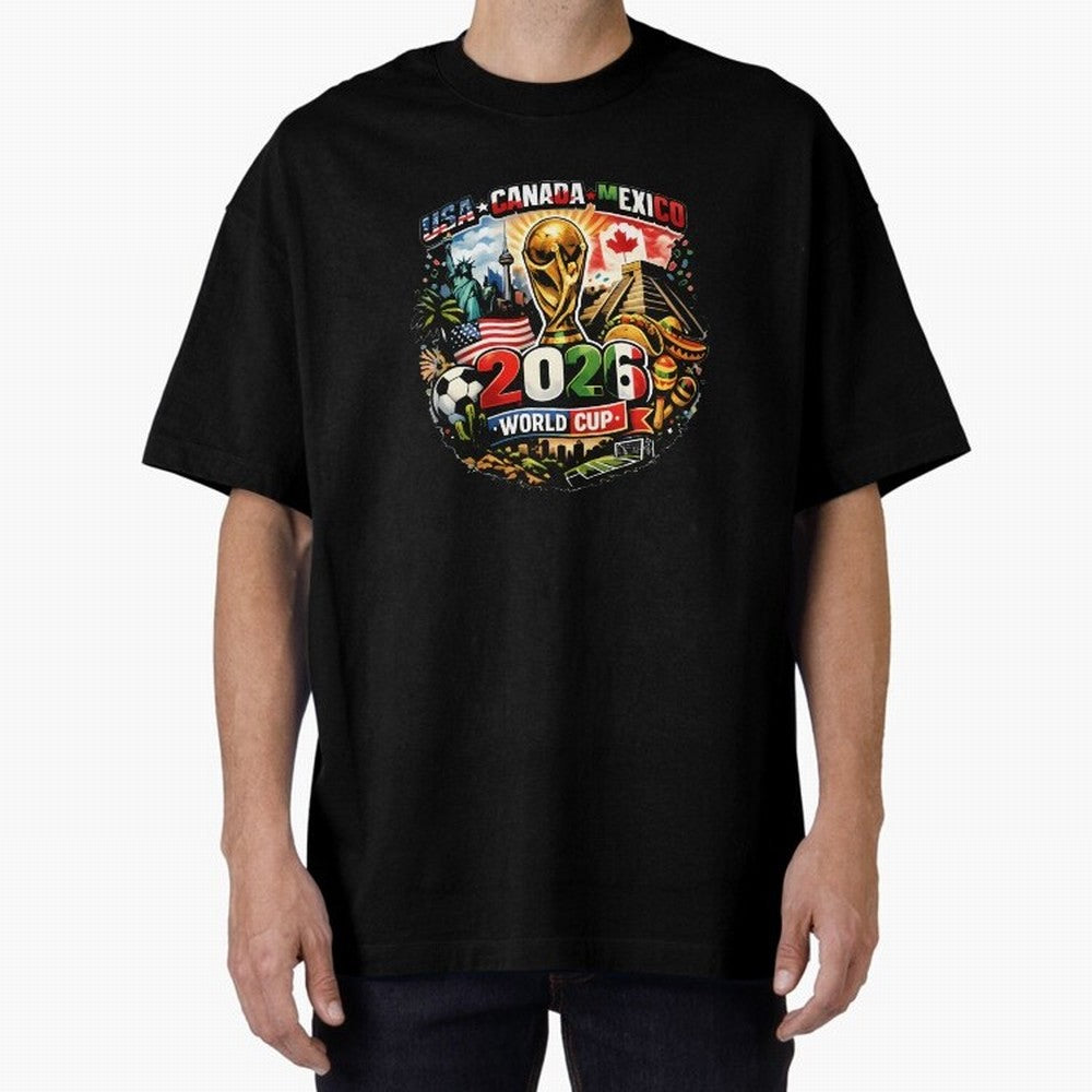 World Cup 2026 Funny Soccer Tournament 2026 T-Shirt_88656674 Oversized T-Shirt Feel the Roar of Match Day Hype around FIFA World Cup 2026, Messi and Cristiano Ronaldo, England and Germany, Sports Nostalgia, International Competition, Famous Players