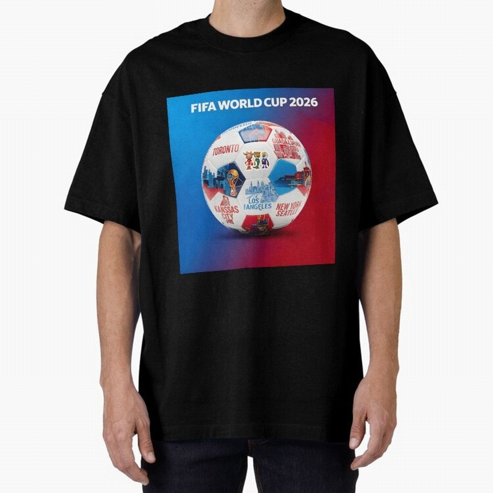 North America Football 2026 Oversized T-Shirt Capture FIFA World Cup 2026 Filled with Mbappe, Argentina Energy, Tournament Hype, Historic Matchups, Family Viewing Parties and Global Sports Pride; Perfect for People Who Love Argentina, Brazil,