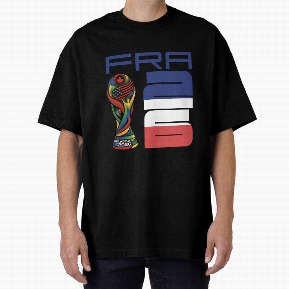 France World Cup 2026 Soccer - FRA 26 Blue White Red Oversized T-Shirt Step into Match Day Hype around FIFA World Cup 2026 Group Stage, Cristiano Ronaldo, Haaland and CR7, Netherlands, Football History, Final Match Energy, Crowd Noise and Once in a