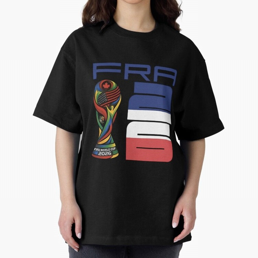 France World Cup 2026 Soccer - FRA 26 Blue White Red Oversized T-Shirt Step into Match Day Hype around FIFA World Cup 2026 Group Stage, Cristiano Ronaldo, Haaland and CR7, Netherlands, Football History, Final Match Energy, Crowd Noise and Once in a
