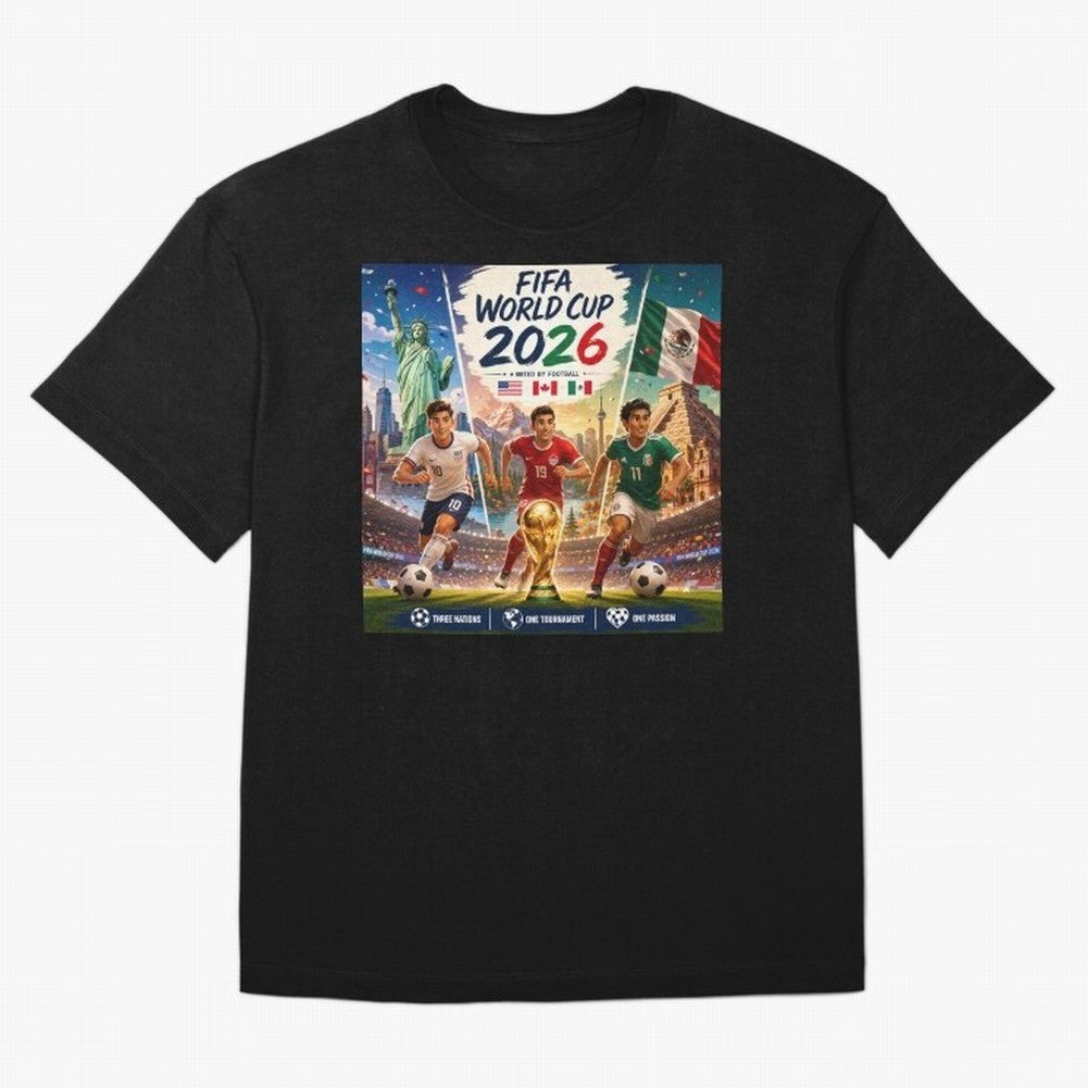 United by Football 2026 #football 2026 Oversized T-Shirt Experience FIFA World Cup 2026 for Fans of Messi, CR7 and Mbappe and England and Germany, Bringing Champion Mindset, Group Stage Buzz, Knockout Tension and Passionate Fan Culture; Perfect for
