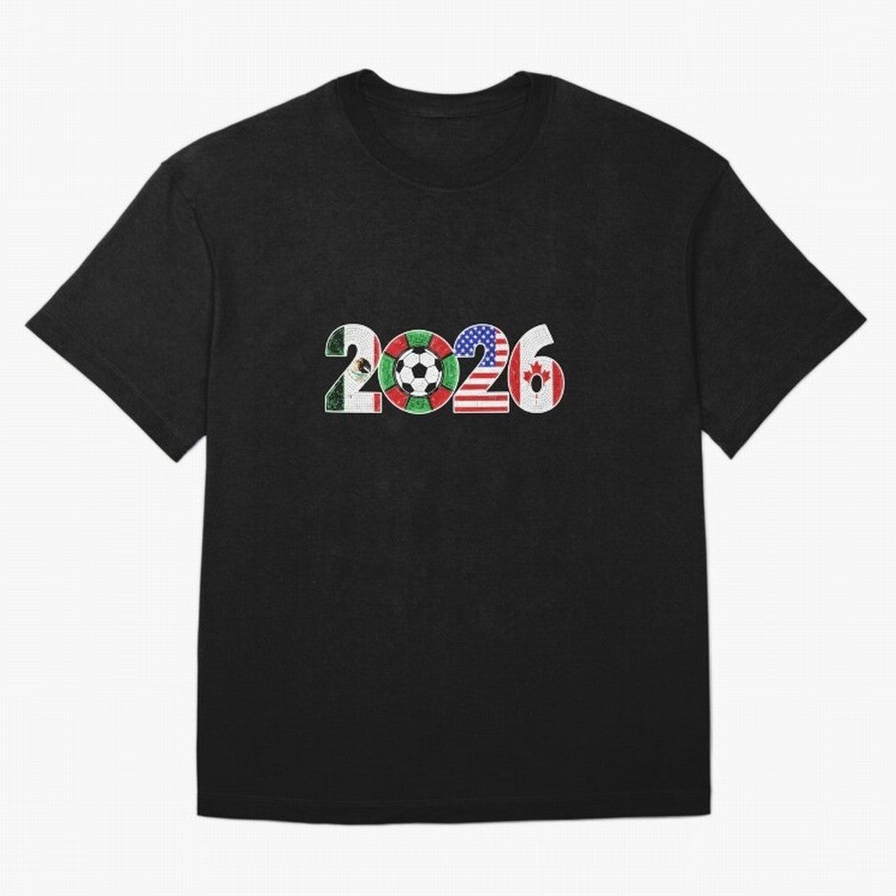 North American Soccer Spirit Team 2026 T-Shirt_82770209 Oversized T-Shirt Keep Football History Alive during FIFA World Cup 2026 for Fans of Messi and Argentina, France and Brazil, Bringing Champion Mindset, Group Stage Buzz, Knockout Tension and