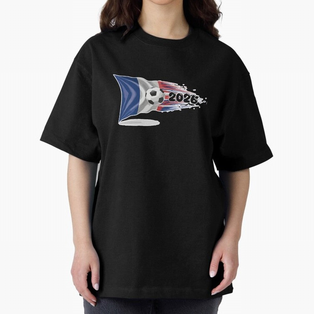 France Soccer 2026 Fan Tee: Bleu-Blanc-Rouge Flag Football Design | Perfect Gift for World Cup Fans! Oversized T-Shirt Show Your Tournament Heart for FIFA World Cup 2026 Group Stage for Fans of Neymar, Haaland and Cristiano Ronaldo and Spain,
